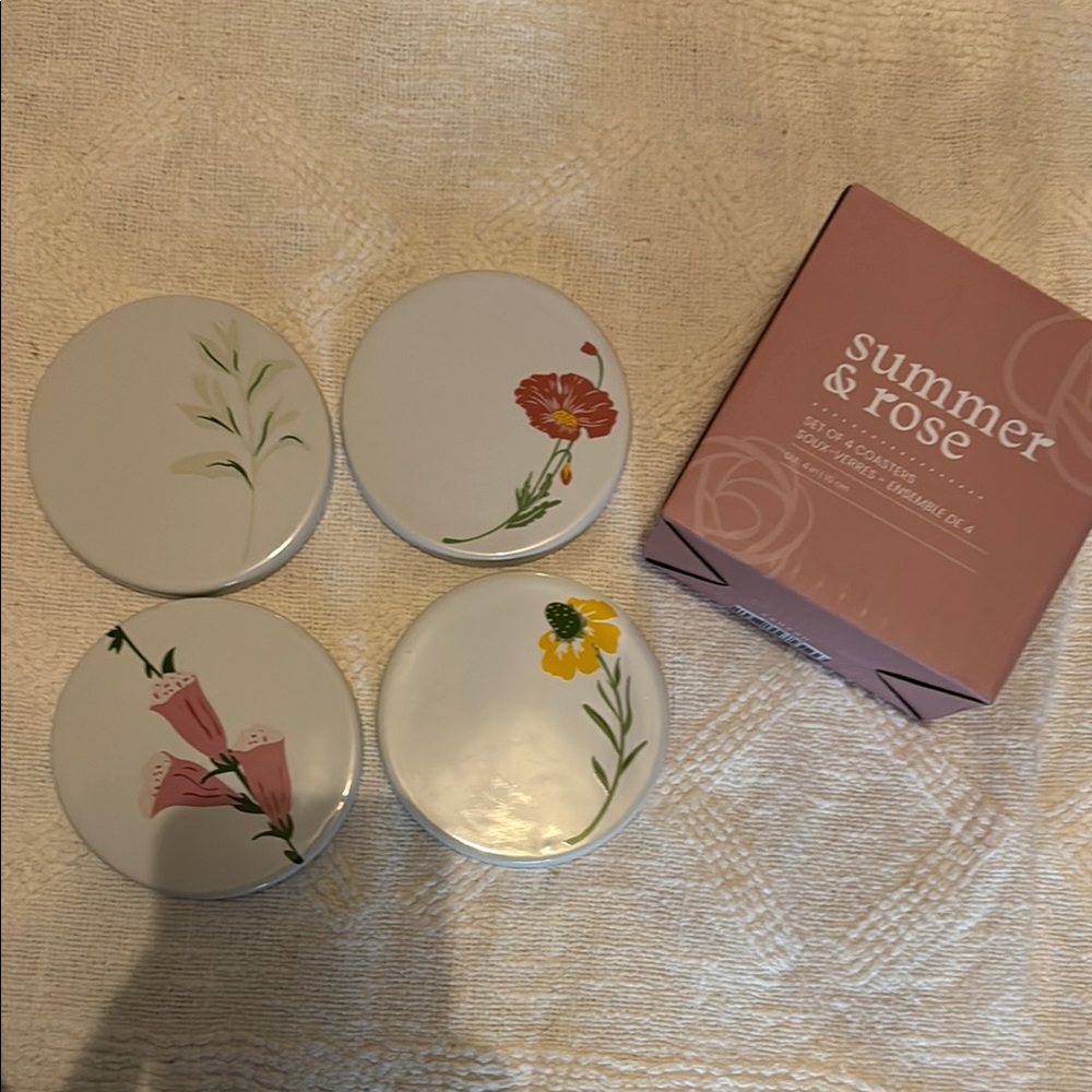 Summer & Rose White, Flower coasters